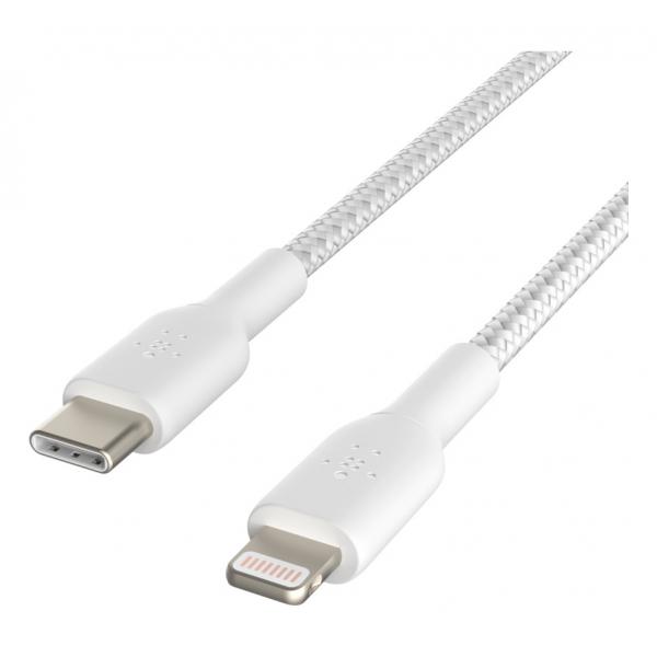 Belkin Boostcharge - LightninG-Kabel - 24 Pin UsB-C Männlich Zu Lightning Männlich - 1 M - Weiß - UsB-Stromversorgung (18 w)