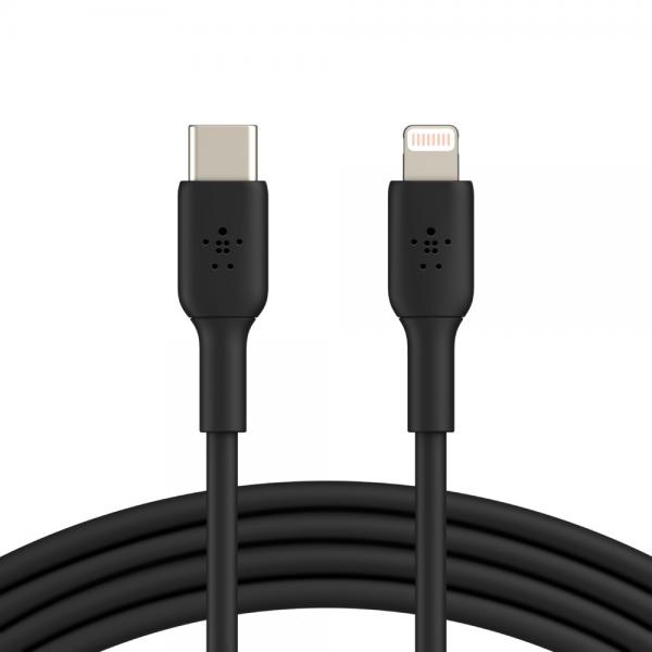 Belkin Boostcharge - LightninG-Kabel - 24 Pin UsB-C Männlich Zu Lightning Männlich - 1 M - Schwarz - UsB-Stromversorgung (18 w)