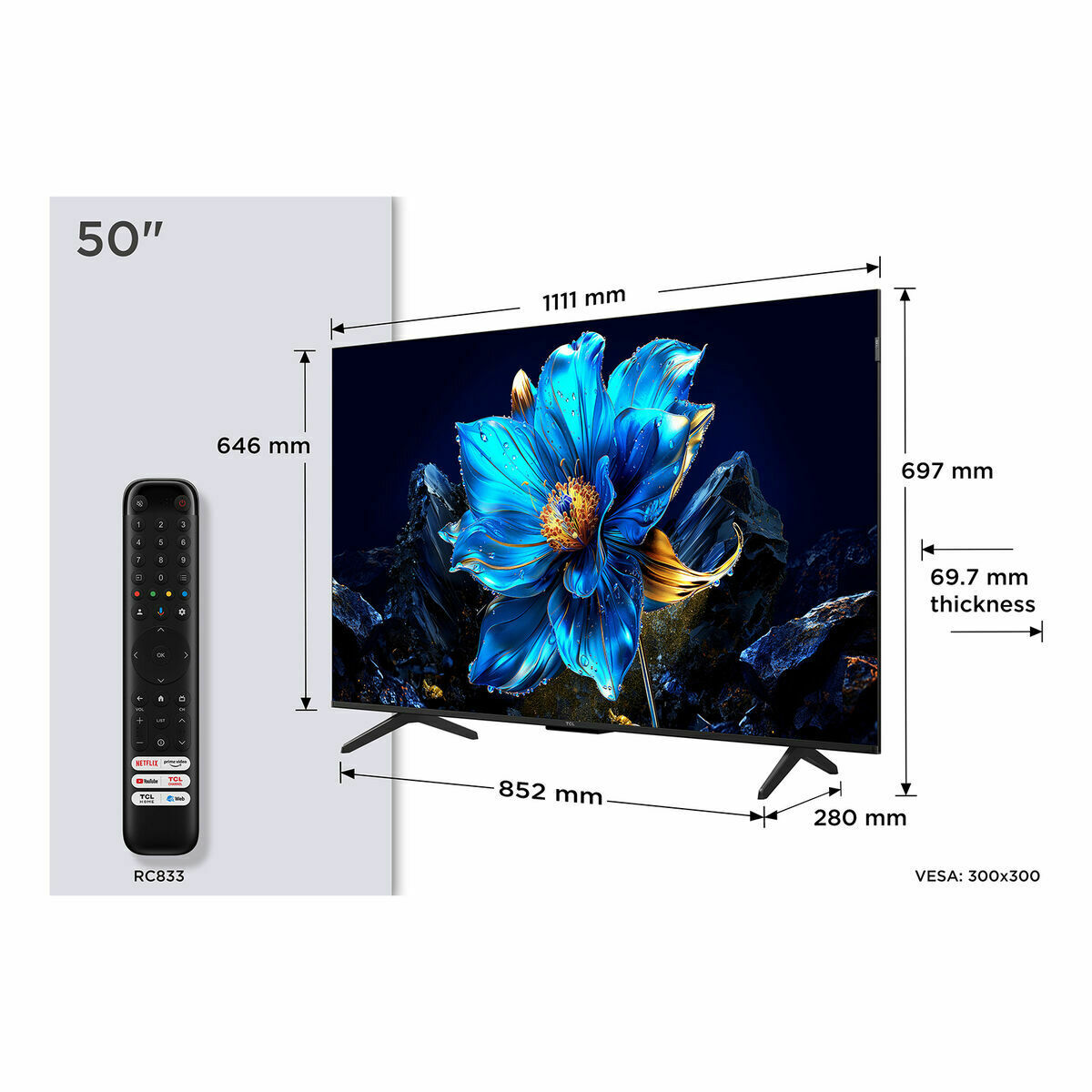 Smart Tv Tcl 50p7k 50" 4k Ultra Hd Hdr Qled - Image 3