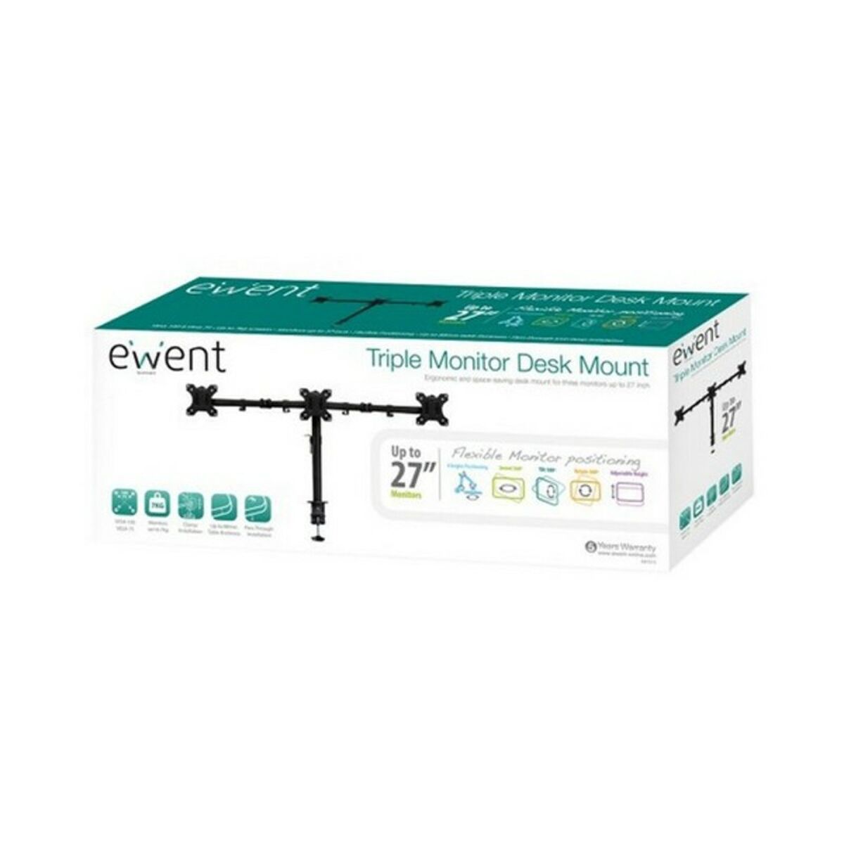 Supporto Tv Ewent Ew1513 13"-27" Nero