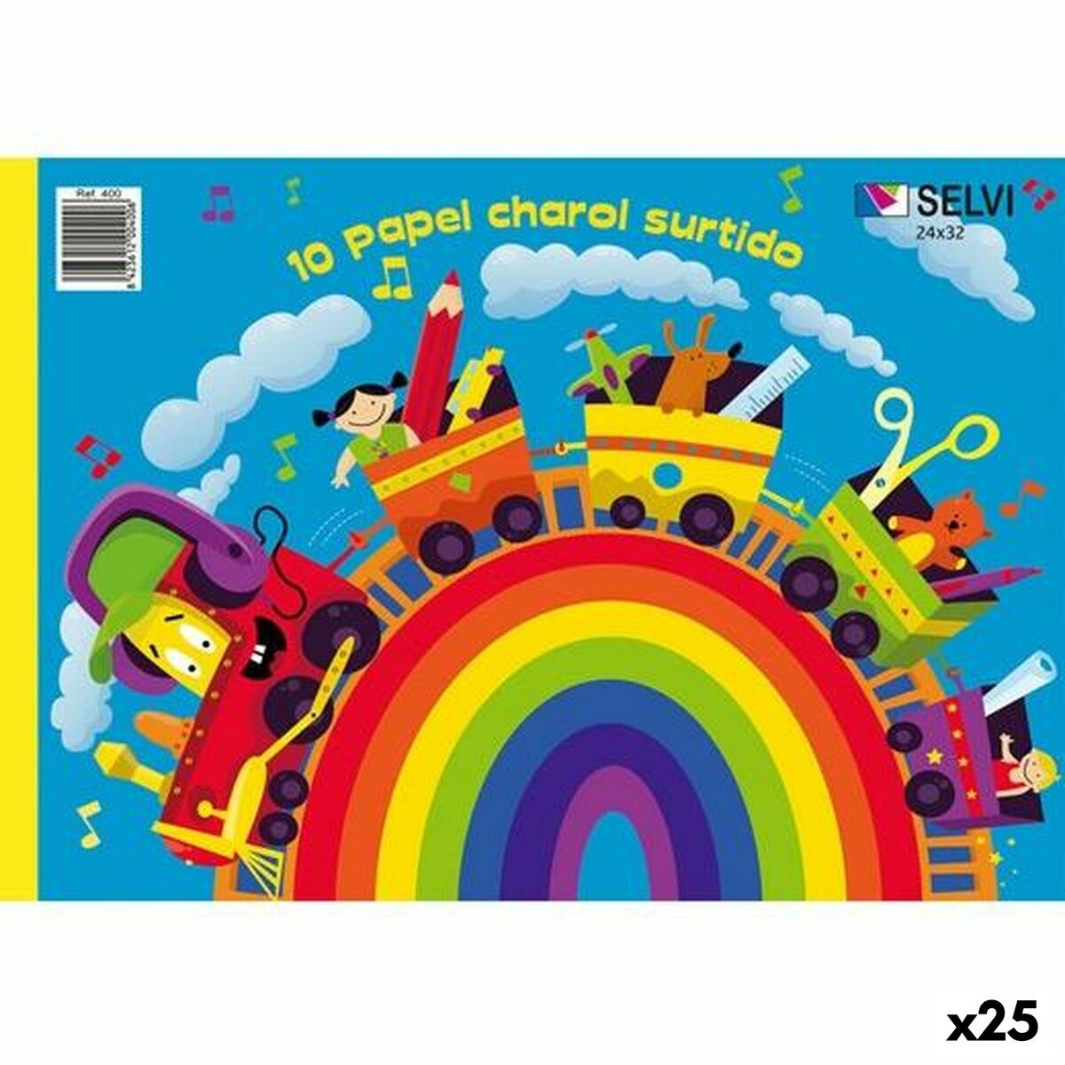 Carta Charolata Selvi Multicolore 24 X 32 Cm (25 Unità)