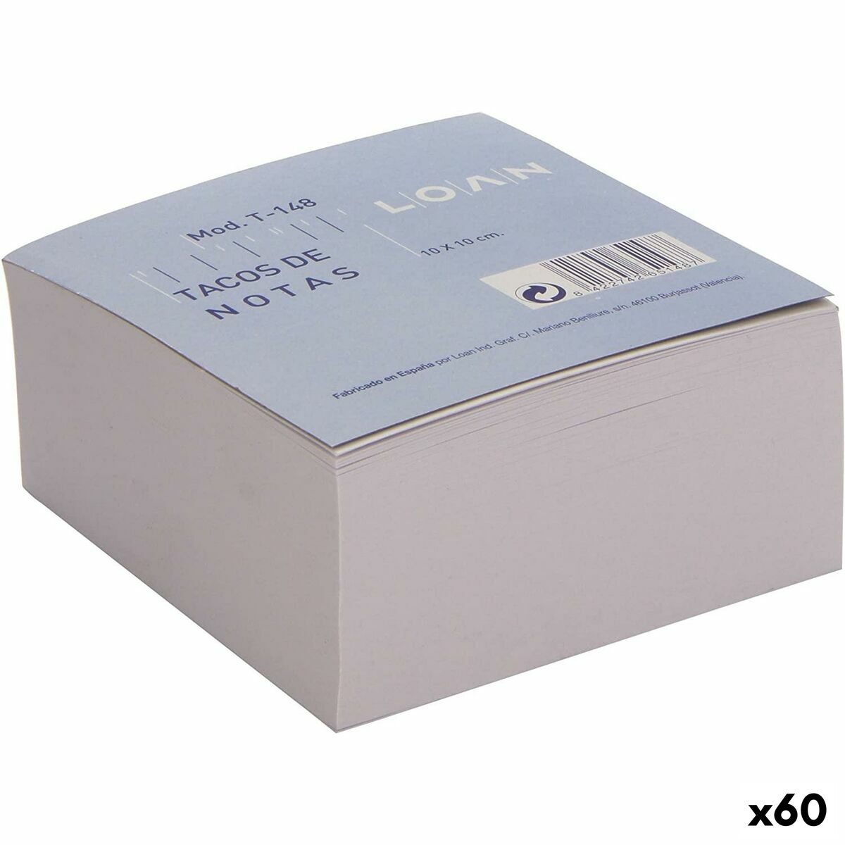 Block Notes Bianco 500 Fogli 10 X 10 Cm (60 Unità)