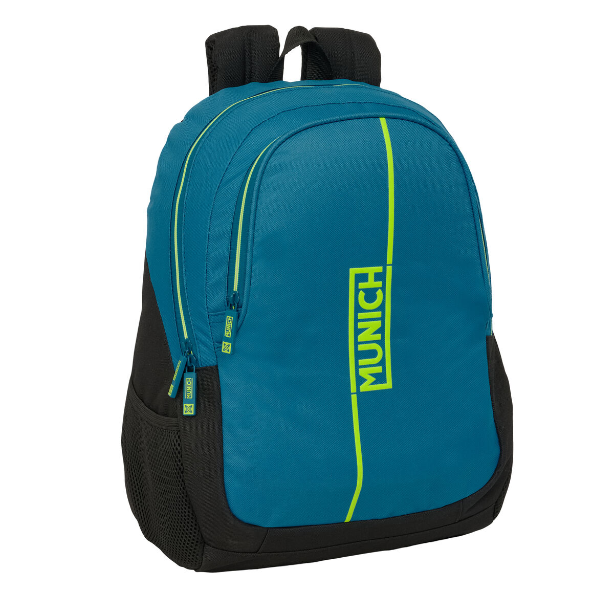 Zaino Scuola Munich Land Nero Verde 32 X 44 X 16 cm