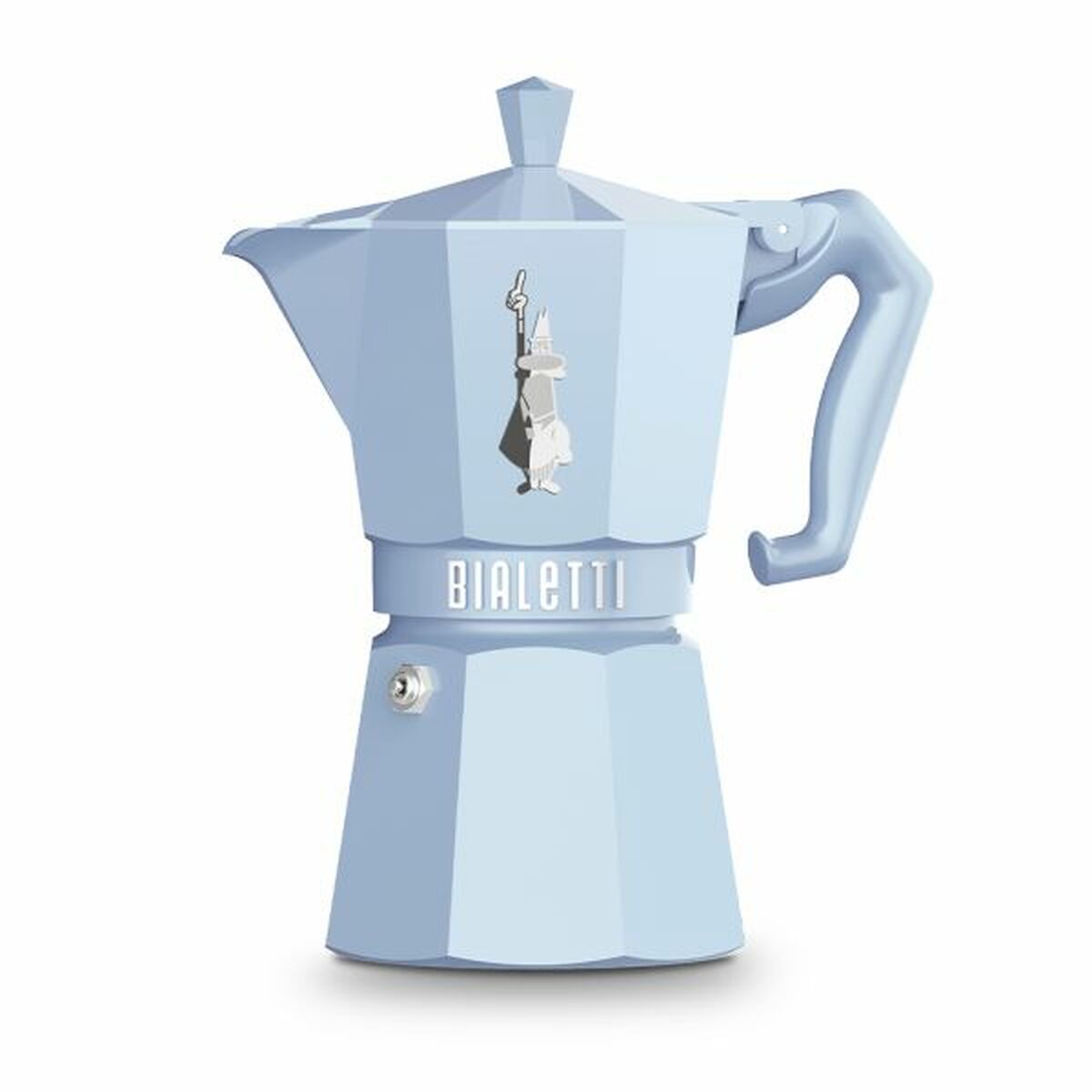 Caffettiera Italiana Bialetti Moka Exclusive Azzurro Alluminio 6 Tazze