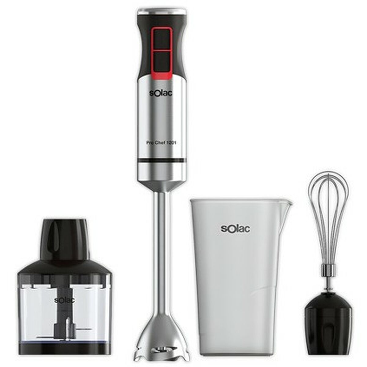 Frullatore A Immersione Multifunzione Con Accessori Solac Ba5616 Acciaio 1200 W
