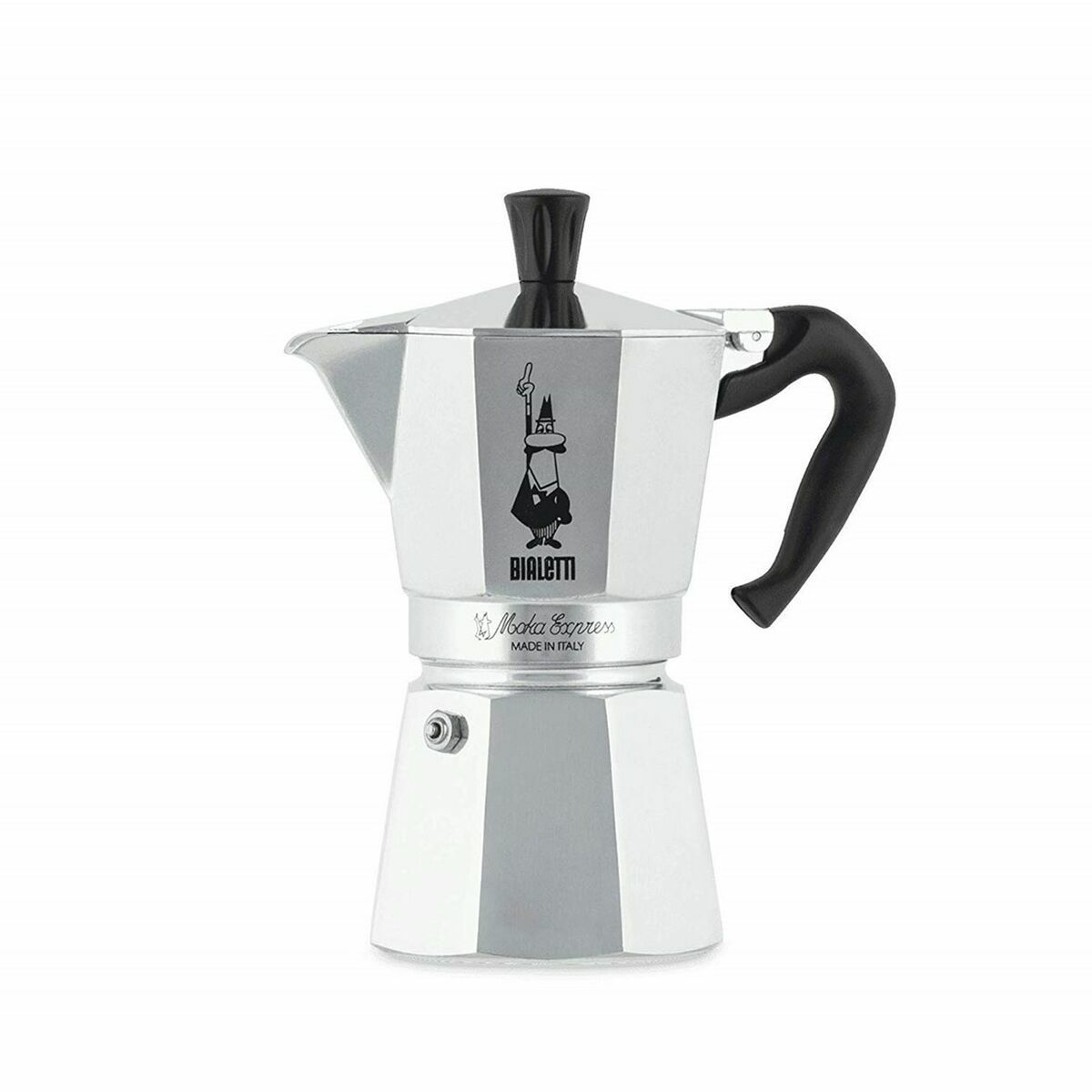 Caffettiera Italiana Bialetti Moka Argentato Alluminio 6 Tazze