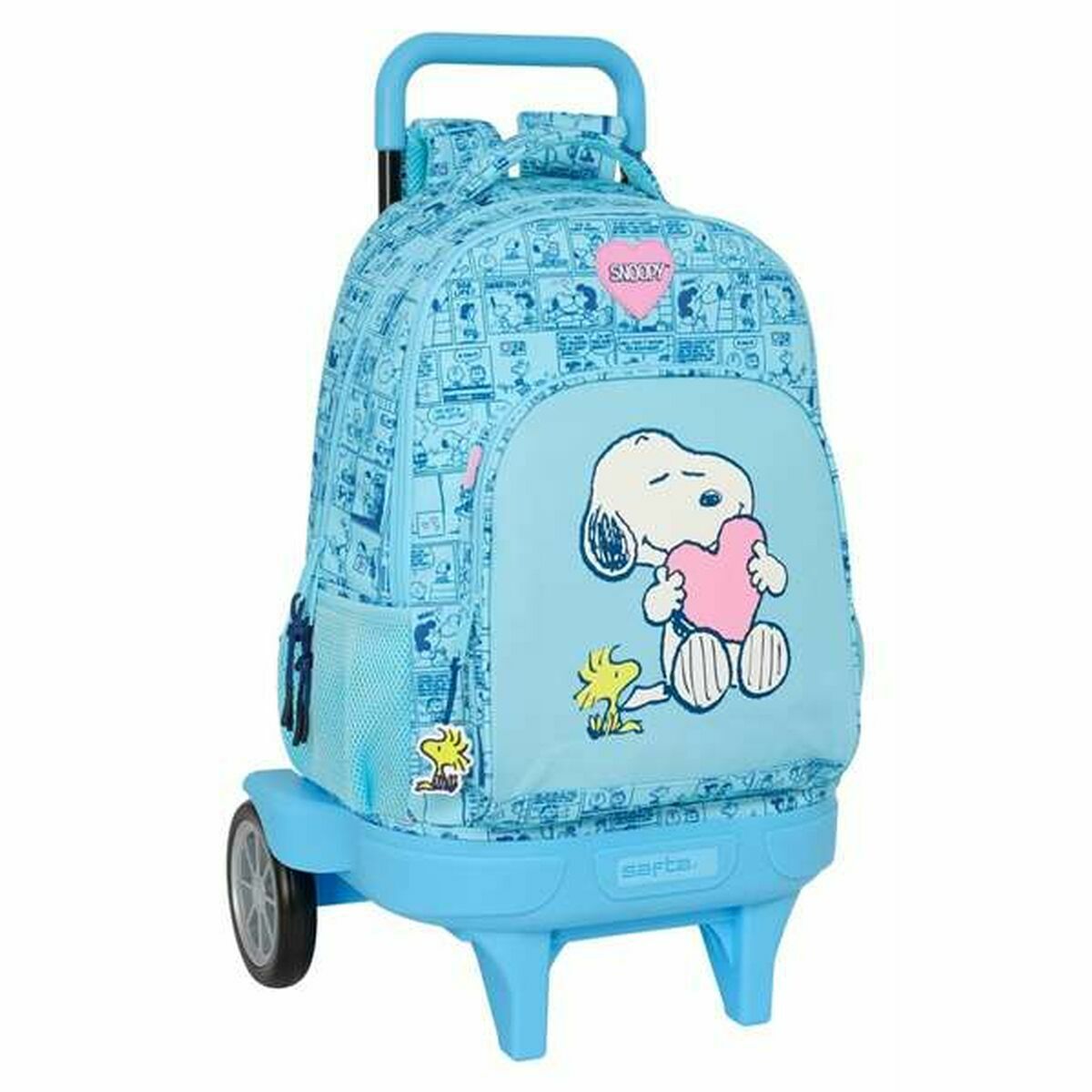 Zaino Scuola Snoopy Love Azzurro 33 X 45 X 22 cm