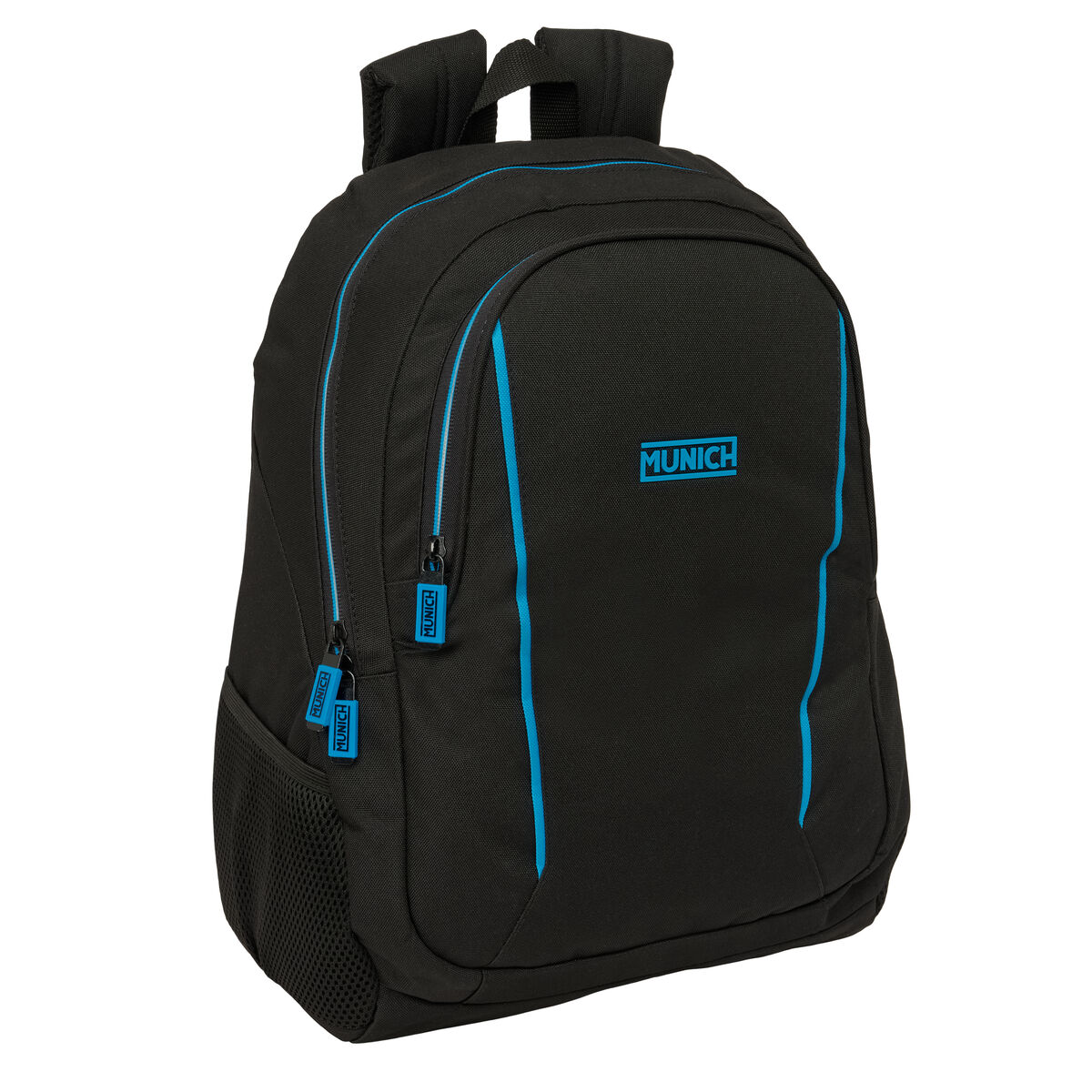 Zaino Scuola Munich Road Azzurro Nero 32 X 44 X 16 cm