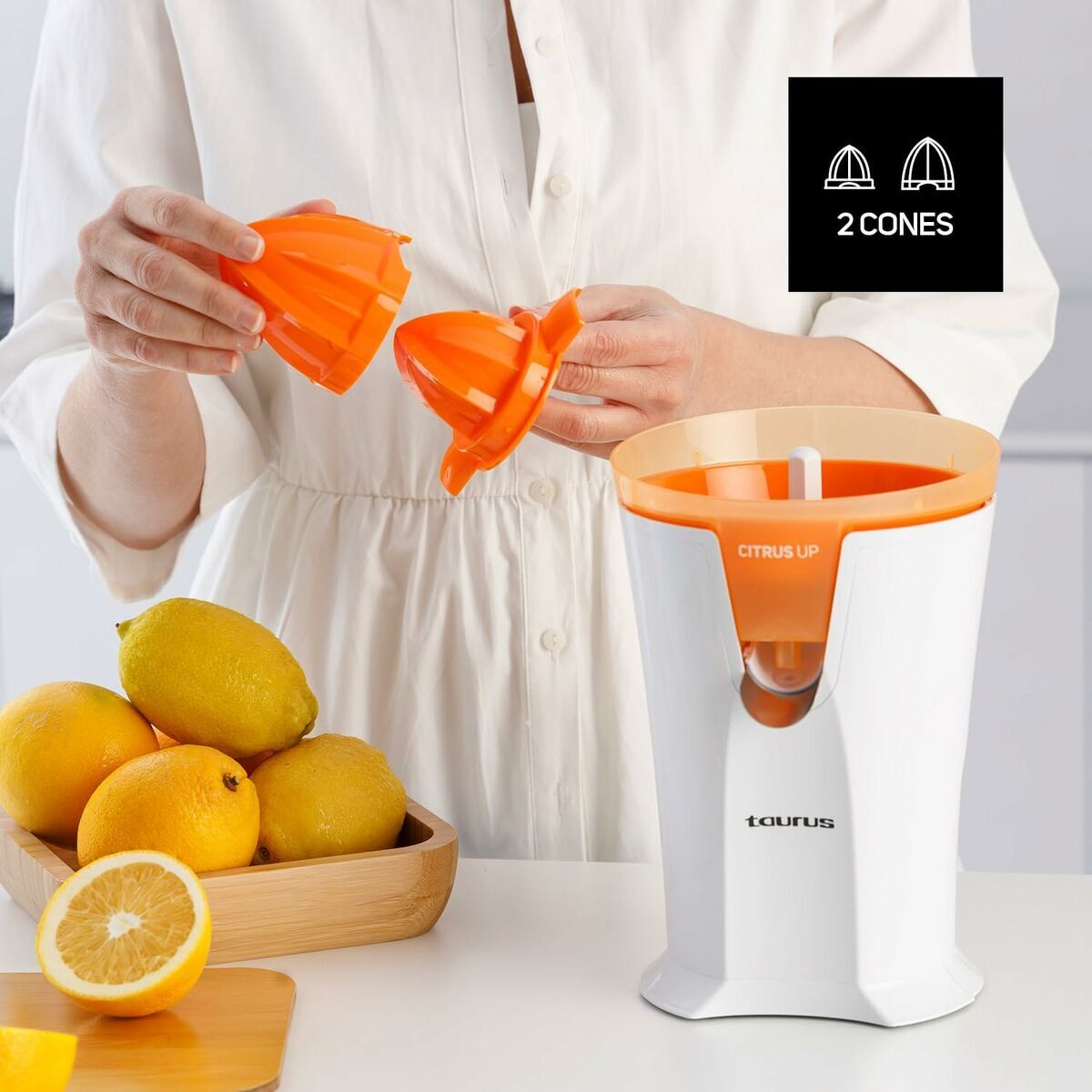 Spremiagrumi Elettrico Taurus Citrus Up Bianco 40 W 200 ml - Image 6