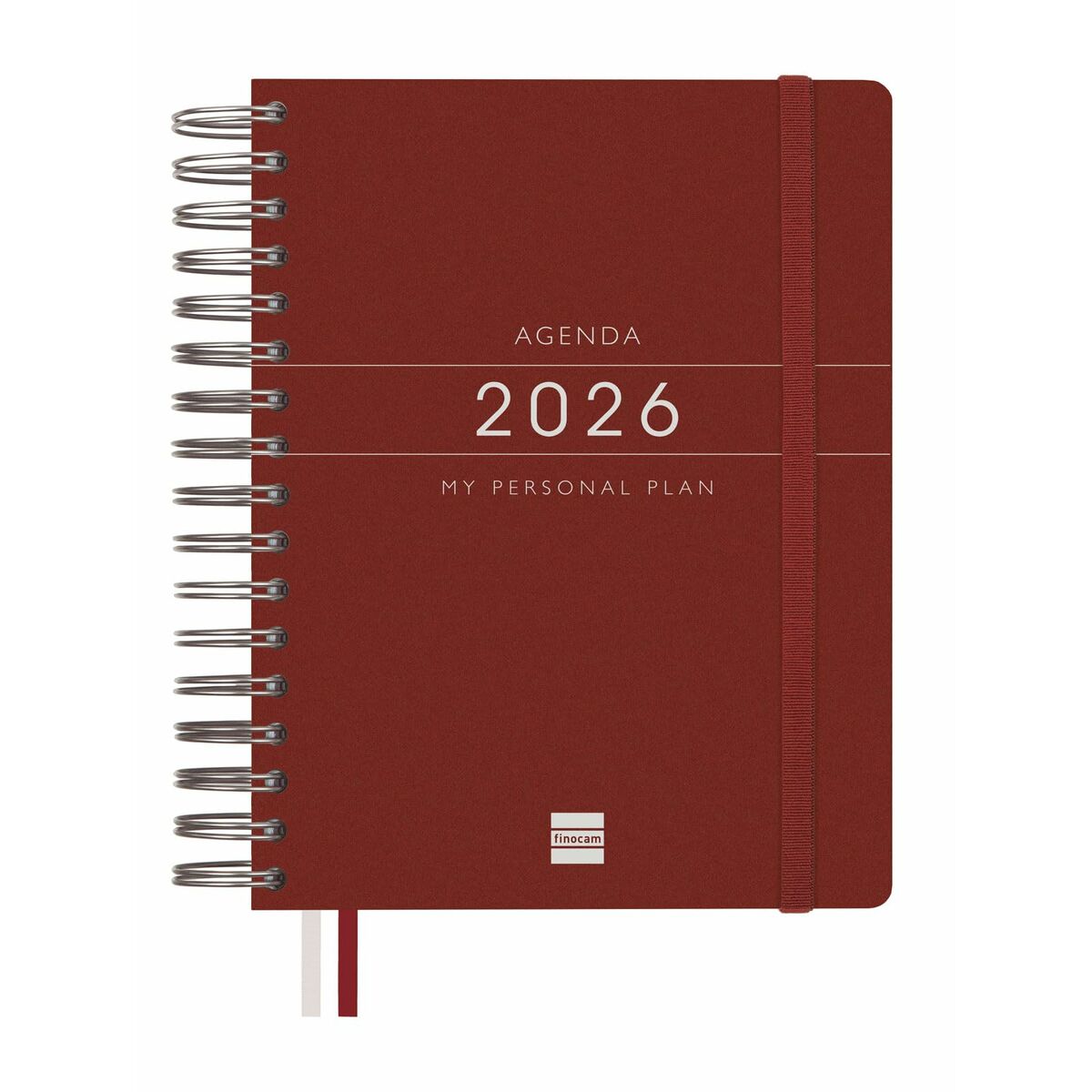 Agenda Finocam Bordeaux Quarto 15,5 X 21,7 cm