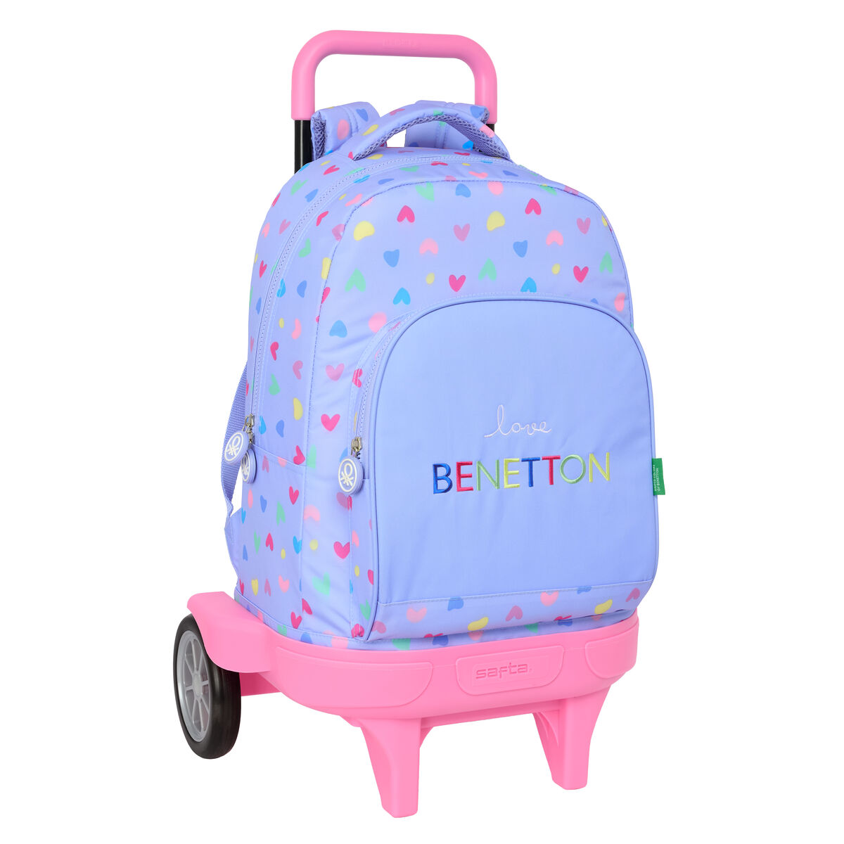 Trolley Per La Scuola Benetton Lila Lilla 33 X 45 X 22 cm