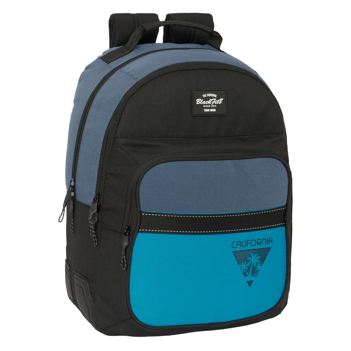 Zaino Scuola Blackfit8 California Azzurro Nero 32 X 42 X 15 cm