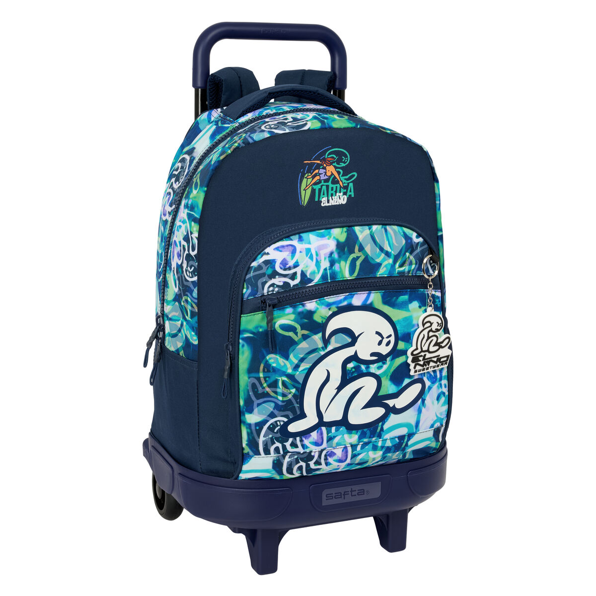 Trolley Per La Scuola El Niño Kook Blu Marino 33 X 45 X 22 cm