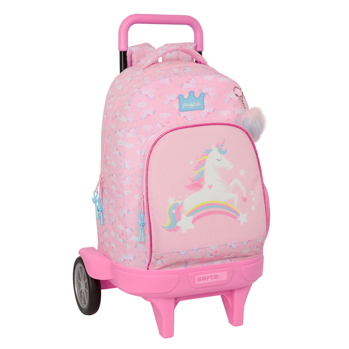 Trolley Per La Scuola Glow Lab Rosa 33 X 45 X 22 cm