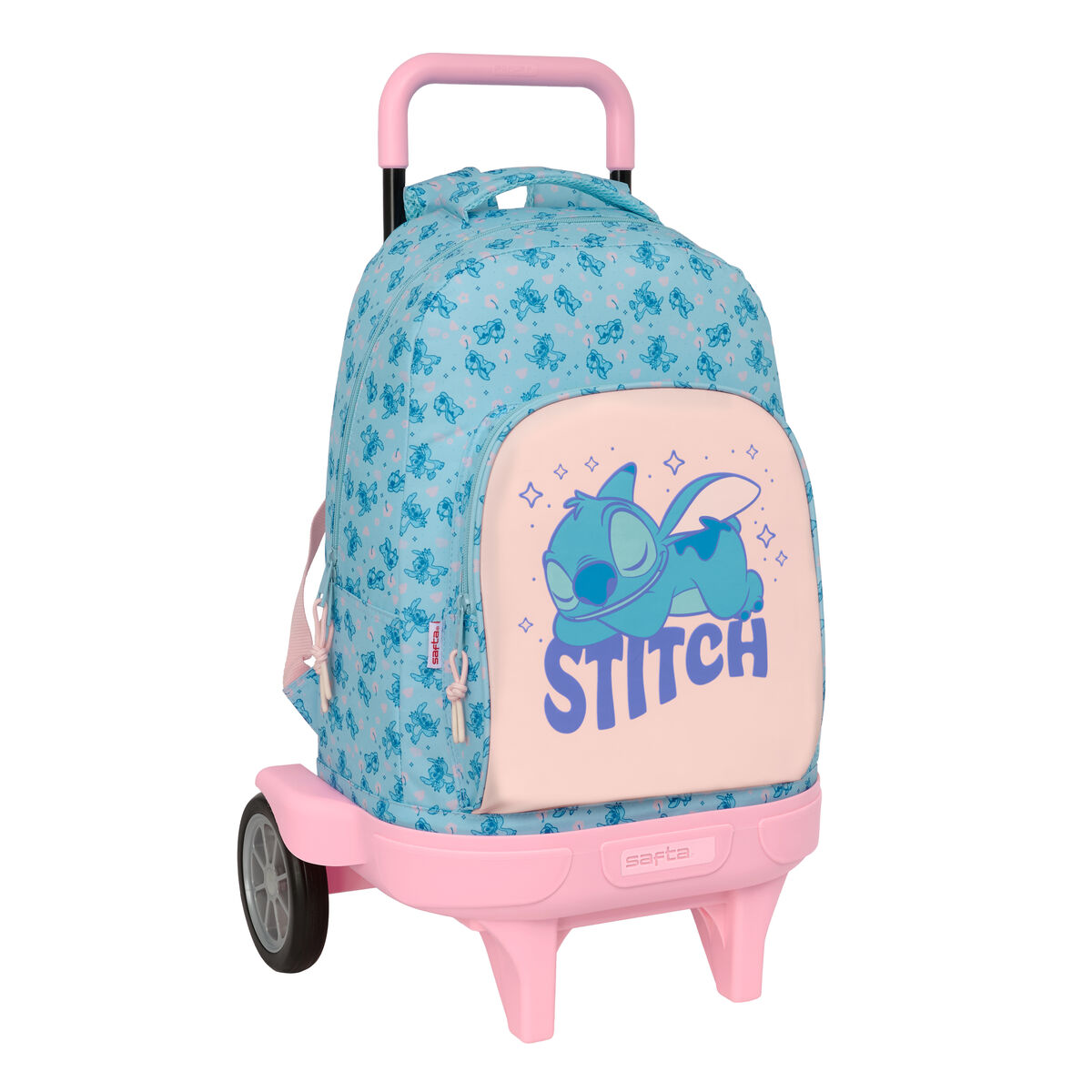 Trolley Per La Scuola Lilo & Stitch Ohana Azzurro 33 X 45 X 22 cm