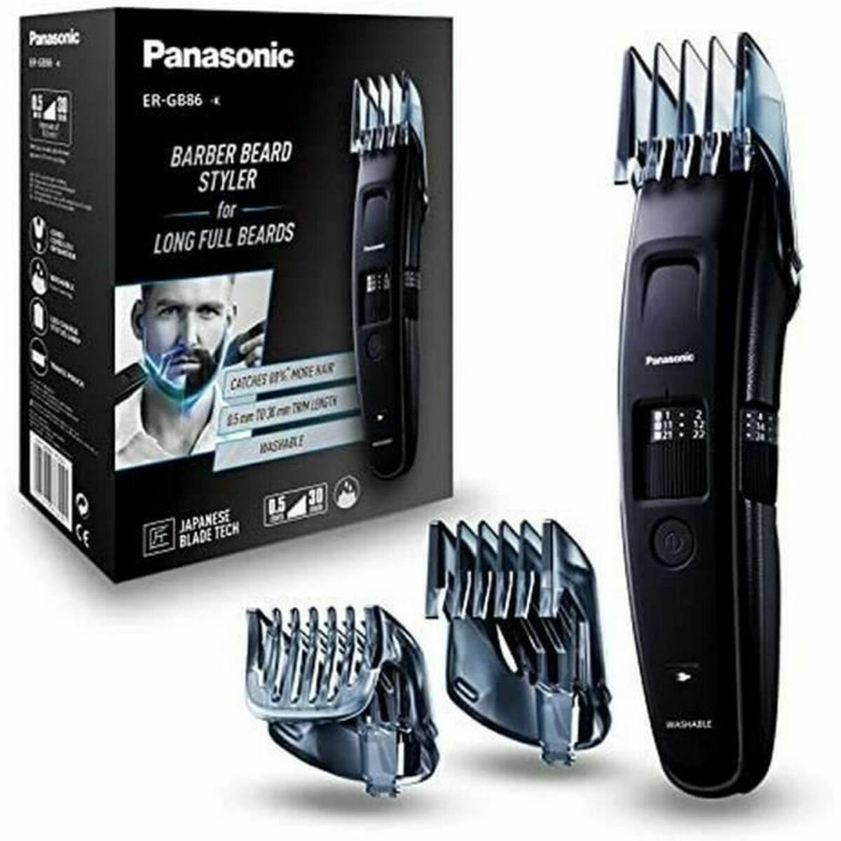 Rasoio Per Depilazione E Per Capelli Panasonic ER-Gb86-K503 0,5-30 Mm (3 Unità)