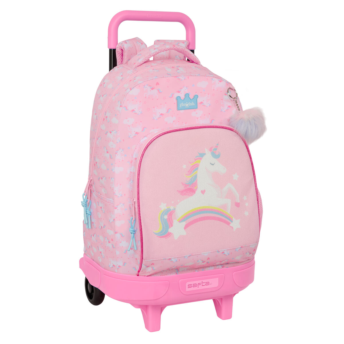 Trolley Per La Scuola Glow Lab Rosa 33 X 45 X 22 cm