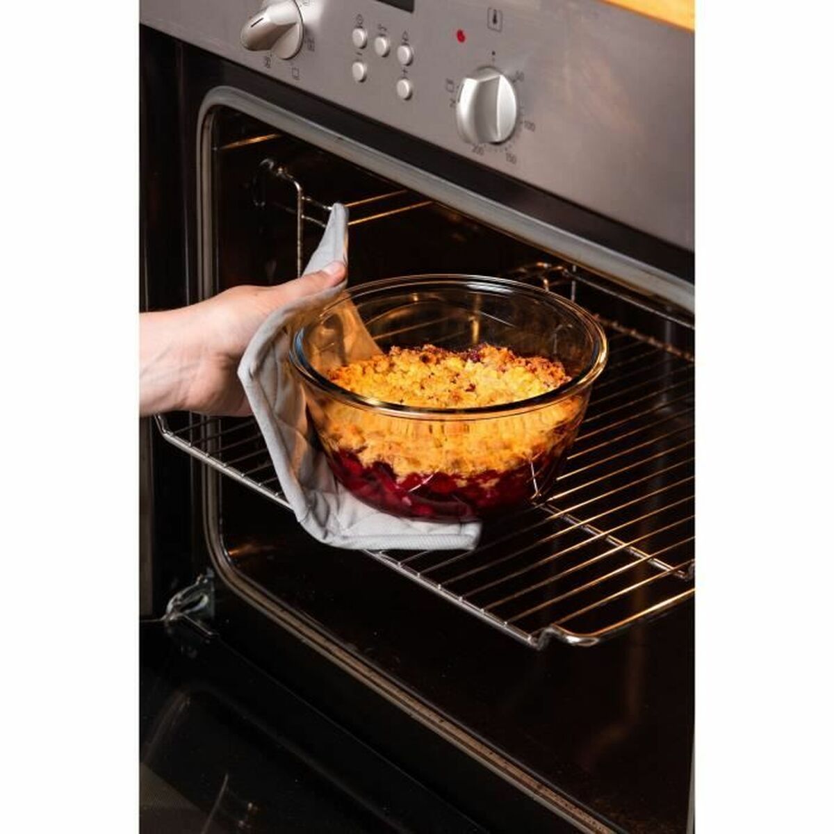 Set Di Contenitori Da Cucina Ermetici Impilabili Pyrex Azzurro 0,7 L 3 Pezzi - Image 5