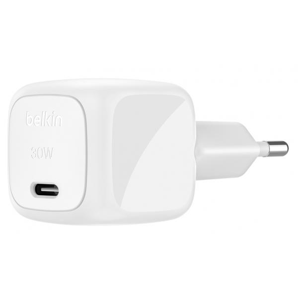 Belkin Boostcharge - Alimentatore - Compatto - 30 Watt - Power Delivery 3.1 (usB-C A 24 Pin)