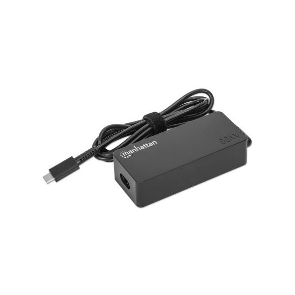 Caricatore Per Laptop Manhattan UsB-C Power Delivery Da 65 W, Adattatore Di Alimentazione Ca A Tipo C, Voltaggio Universale Compatibile Con La Maggio
