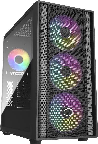 Cooler Master Masterbox 600 - Mid Tower - E-Atx - Seitenteil Mit Fenster (gehärtetes Glas) - Keine Spannungsversorgung (atx) - Schwarz - Usb/audio (m