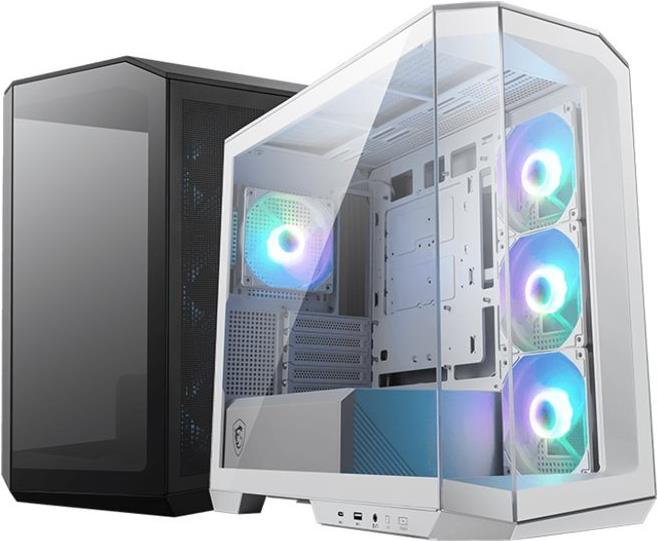Msi Mag Pano M100r Pz - Microatx Tower - Seitenteil Mit Fenster (gehärtetes Glas) - Keine Spannungsversorgung (atx) - Weiß - Usb/audio (306-7g24w21-8