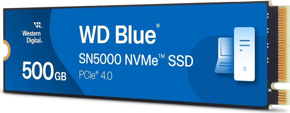 Wd Blue Sn5000 Wds500g4b0e - Ssd - 500 Gb - Intern - M.2 2280 - Pcie 4.0 X4 (nvme) (wds500g4b0e)