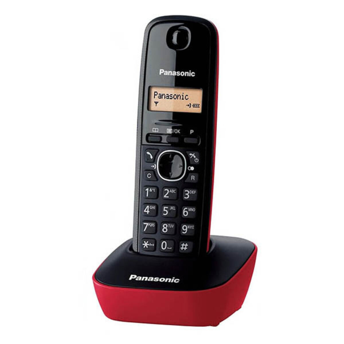 Telefono Senza Fili Panasonic Kxtg1611spr Rosso Ambra Nero/rosso Rosso/nero