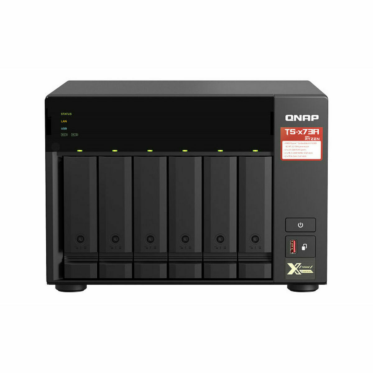 Memorizzazione In Rete Nas Qnap TS-673a Quad Core Nero