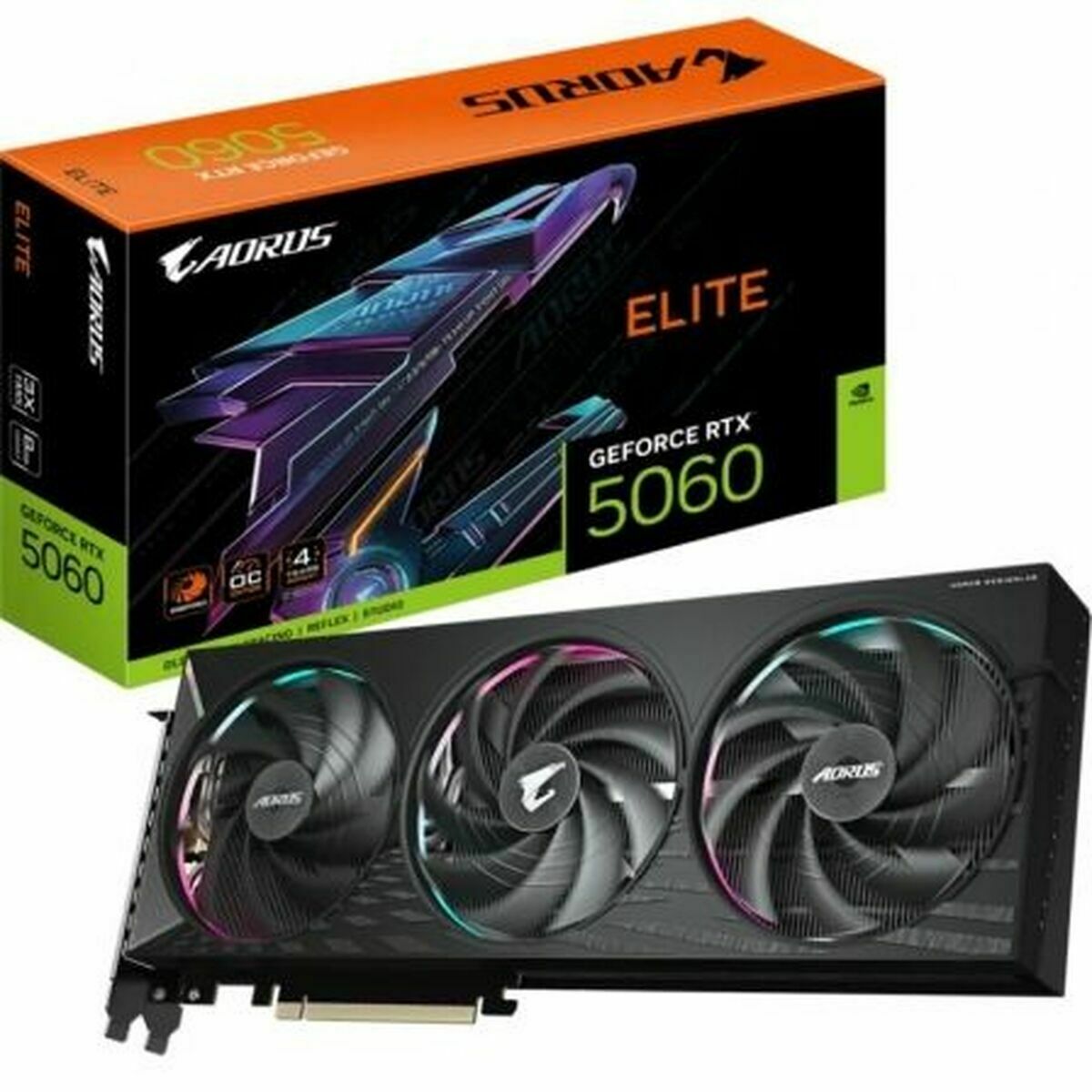 Scheda Grafica Gigabyte 9vn5060aE-00-G10 Geforce Rtx 5060 8 Gb Gddr7