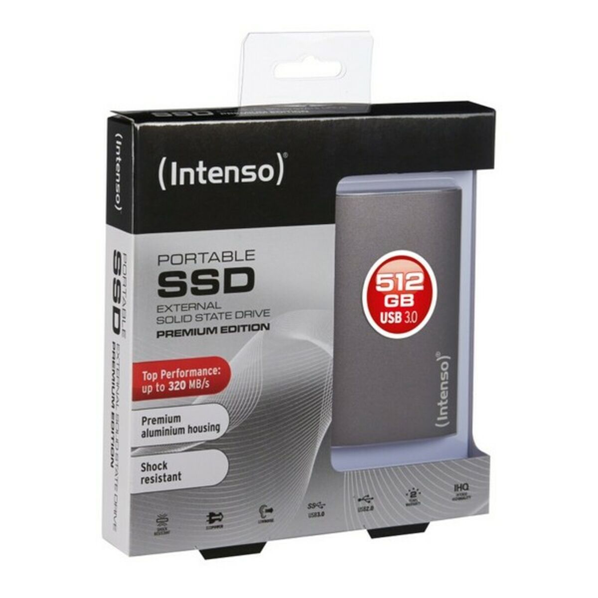 Hard Disk Esterno Intenso 3823450 Ssd 512 Gb Antracite