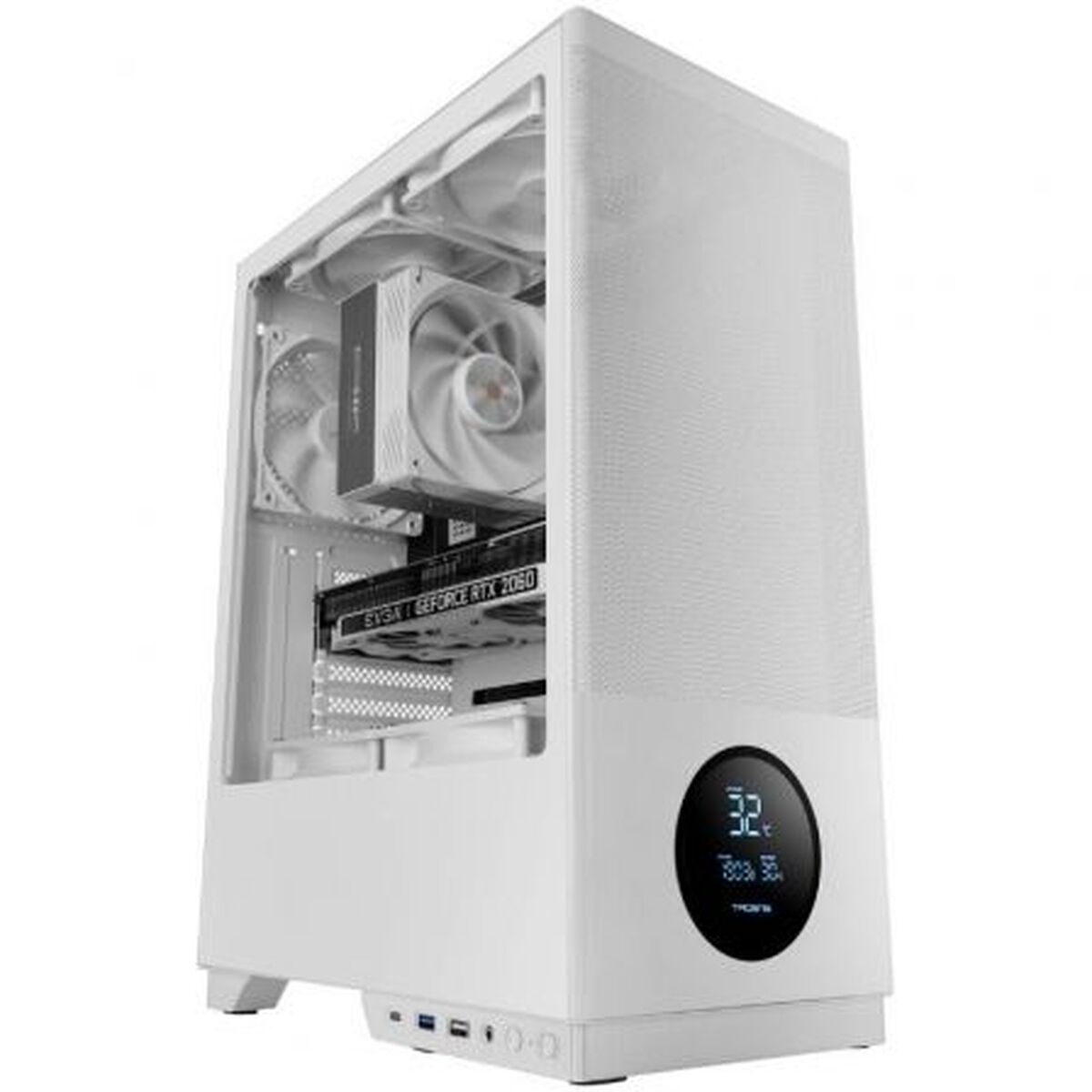 Case Computer Desktop Atx Tacens 2sagitta20w Bianco