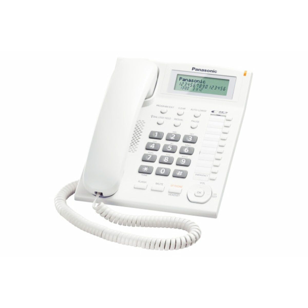 Telefono Fisso Panasonic KX-Ts880exw Lcd Bianco