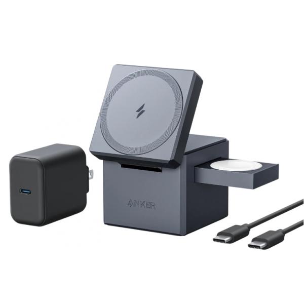 Anker Innovations Y1811g11 Caricabatterie Per Dispositivi Mobili Cuffie, Smartphone, Orologio Intelligente Nero Ac, Usb Carica Wireless Ricarica Rapi