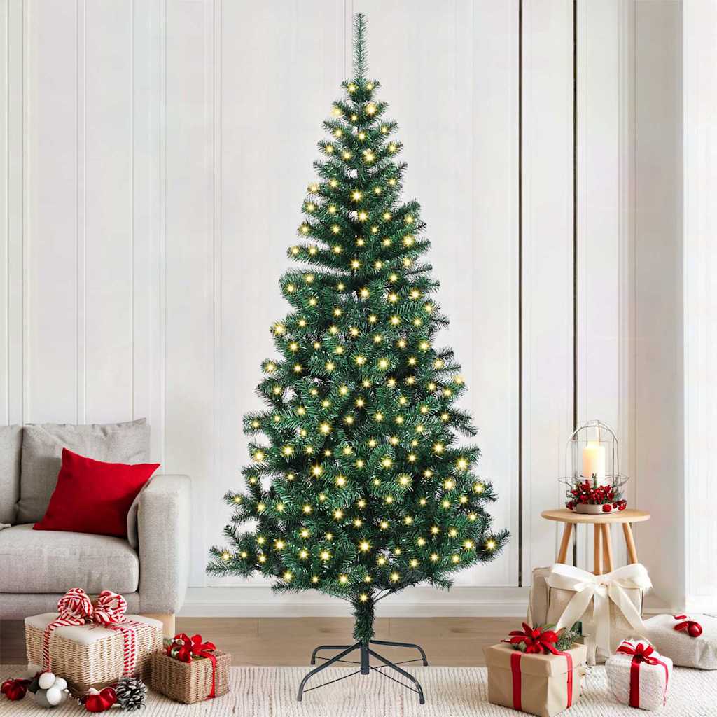 Albero Di Natale Artificiale Con Luci Integrate Verde 210 cm