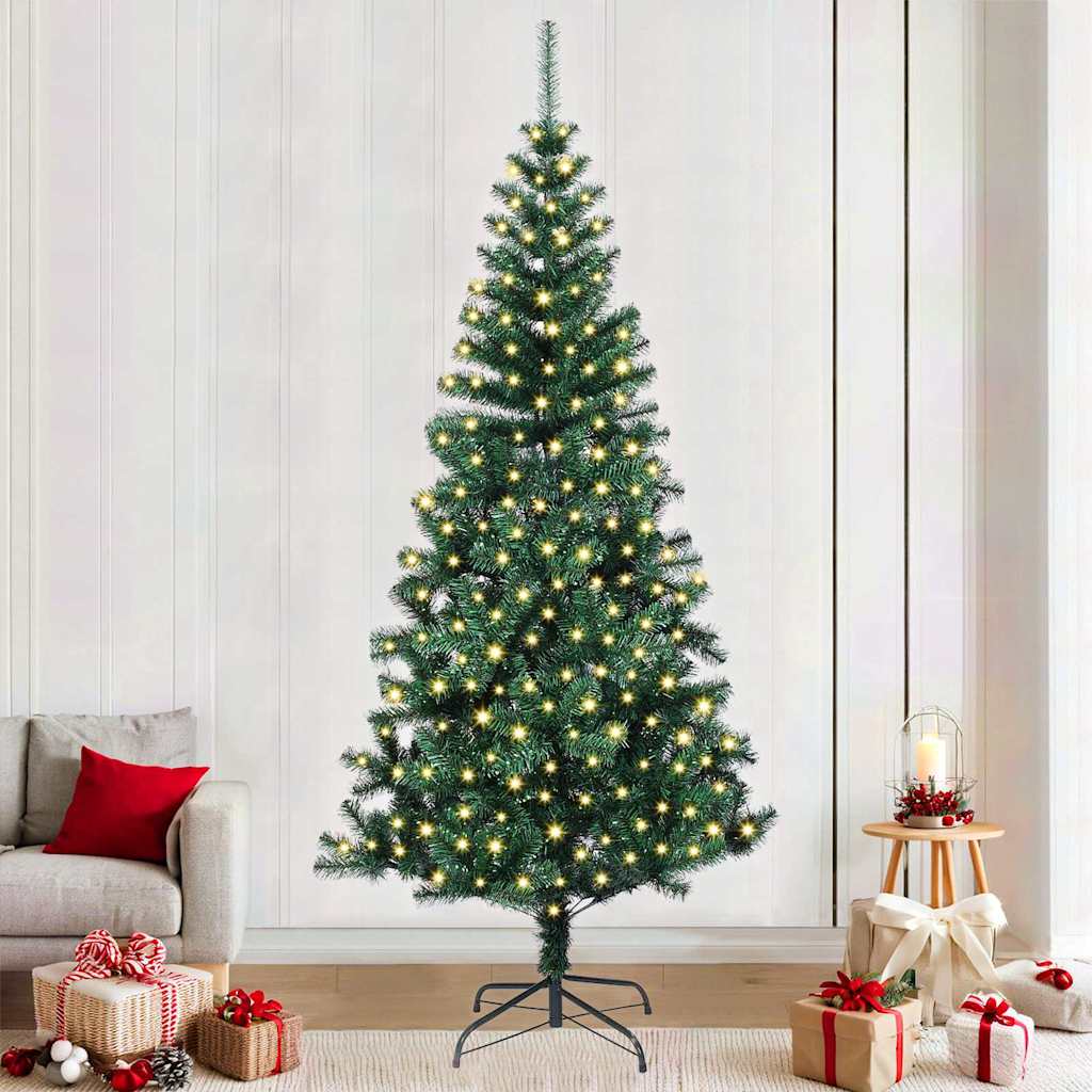 Albero Di Natale Artificiale Con Luci Integrate Verde 240 cm