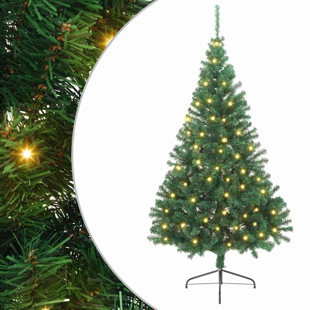 Albero Di Natale Artificiale Con Luci Integrate Verde 240 cm