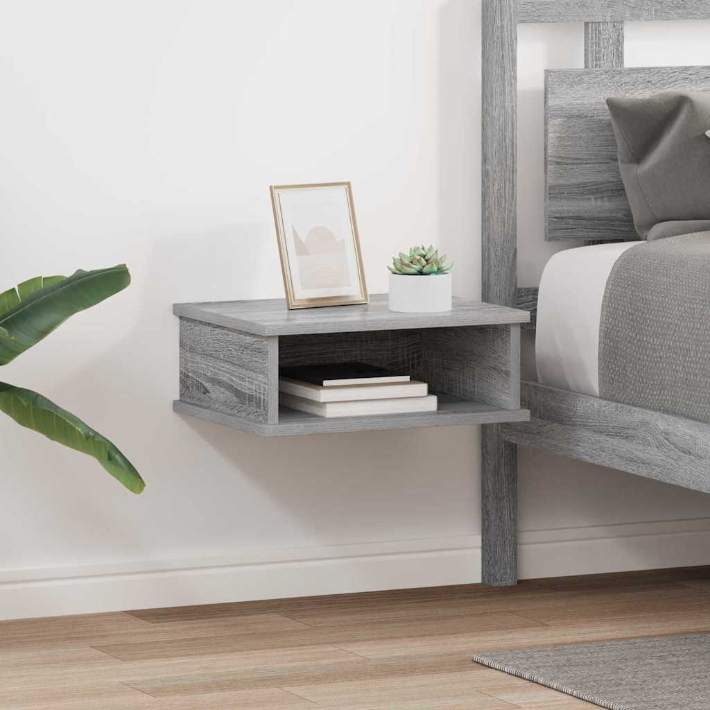 Comodino 2 Pcs Grigio Sonoma 40 X 31 X 15 Cm Legno Multistrato