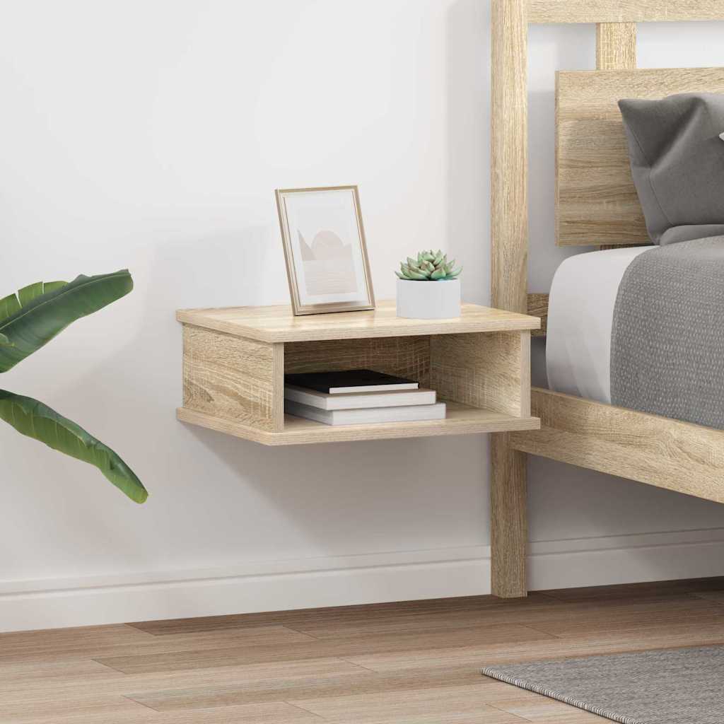 Comodino 2 Pcs Rovere Sonoma 40 X 31 X 15 Cm Legno Multistrato