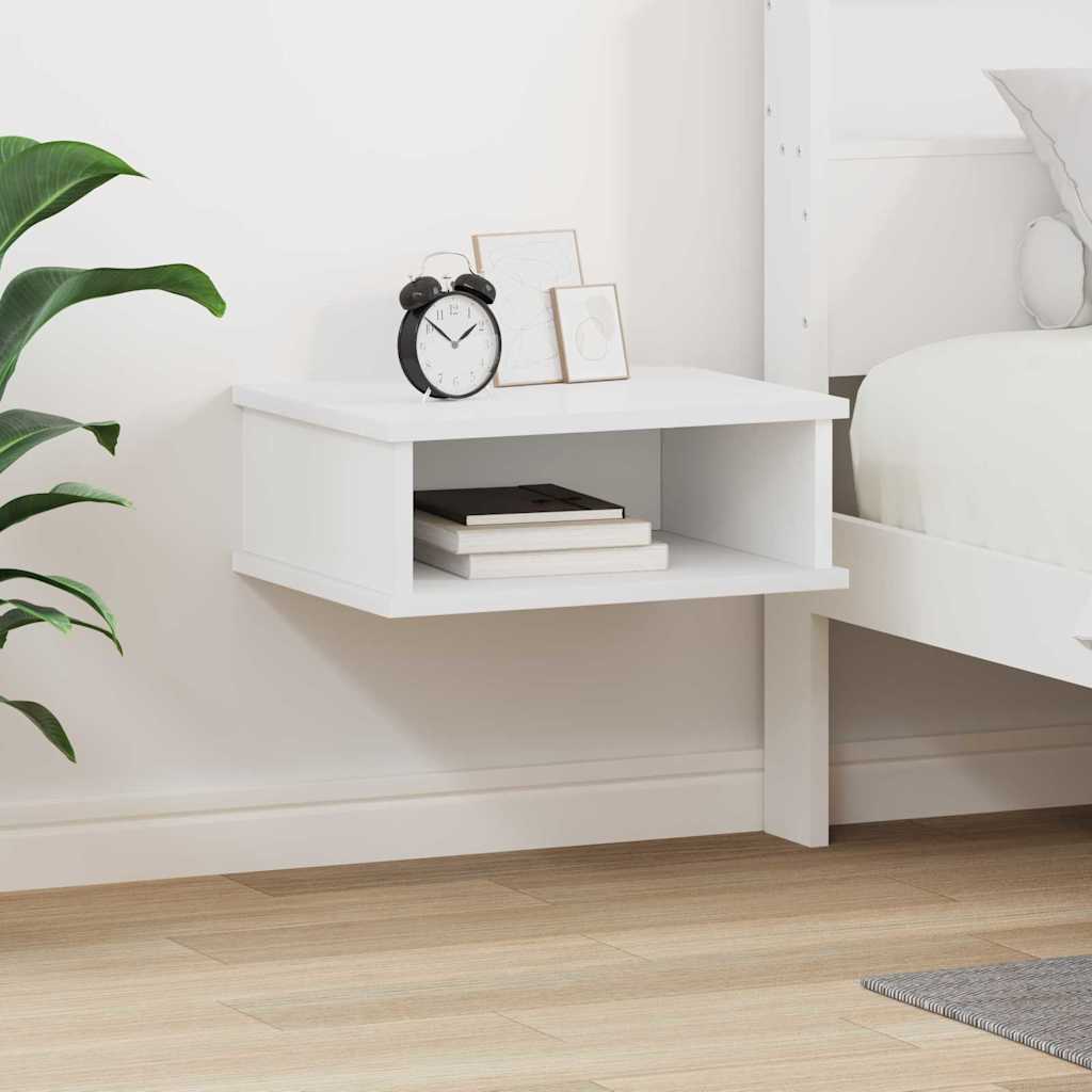 Comodino Bianco 40 X 31 X 15 Cm Legno Multistrato