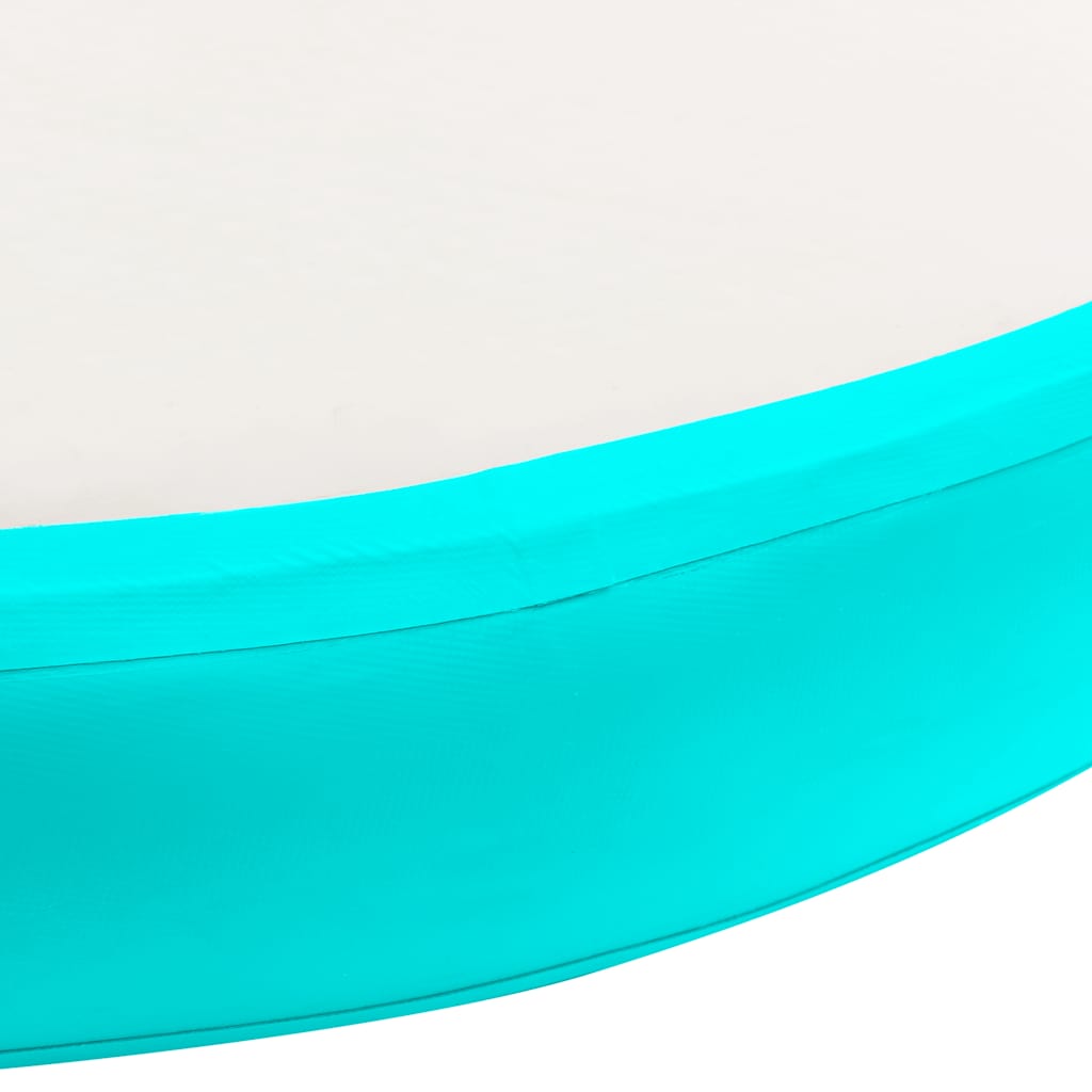 Tappetino Ginnastica Gonfiabile E Pompa 100x100x15cm Pvc Verde - Image 4