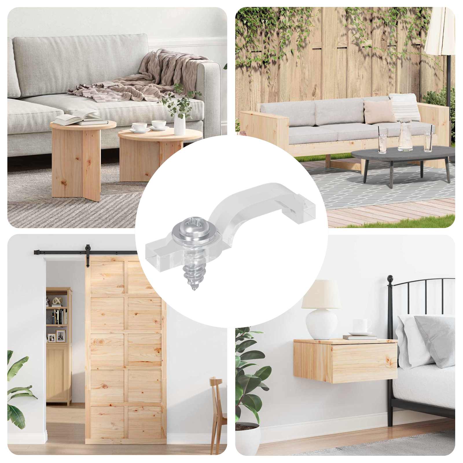 Clip Per Striscia Led 12 Pcs Trasparente 2 X 1 X 0.5 cm