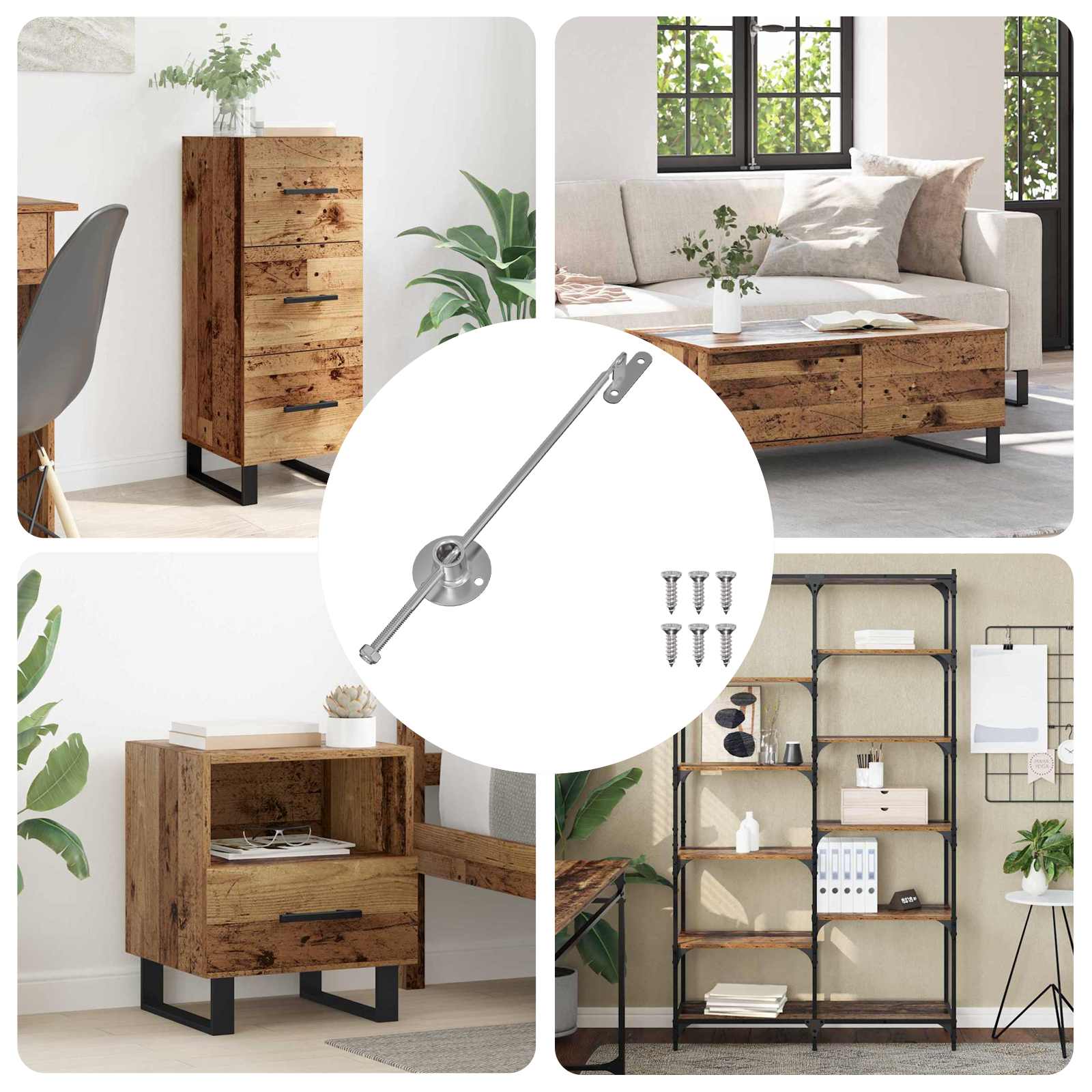 Struttura A Gas 12 Pcs Argento 190 Mm Ferro