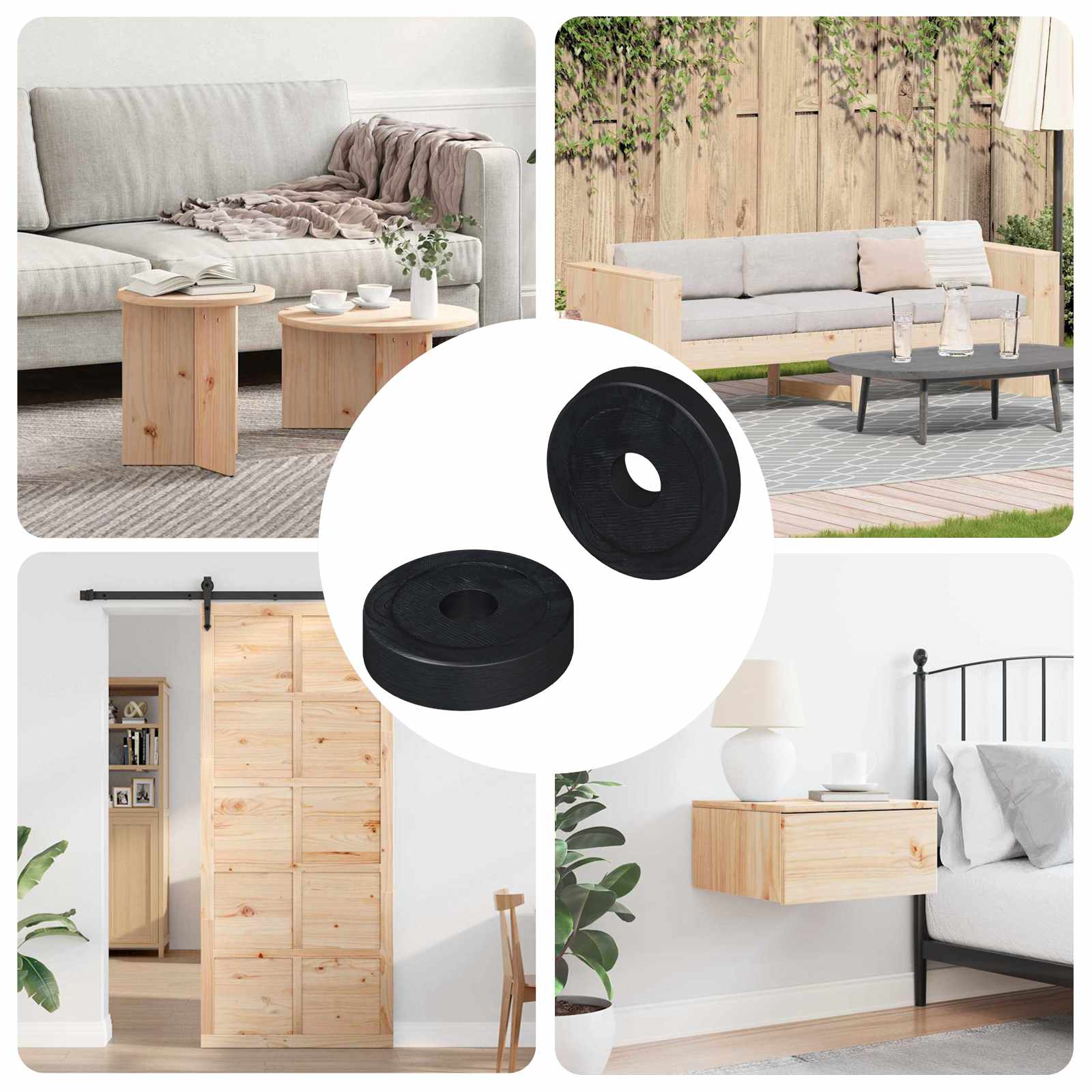 Adatto Per Rondella Piatta 2 Pcs Nero 15 X 4 X 3 mm