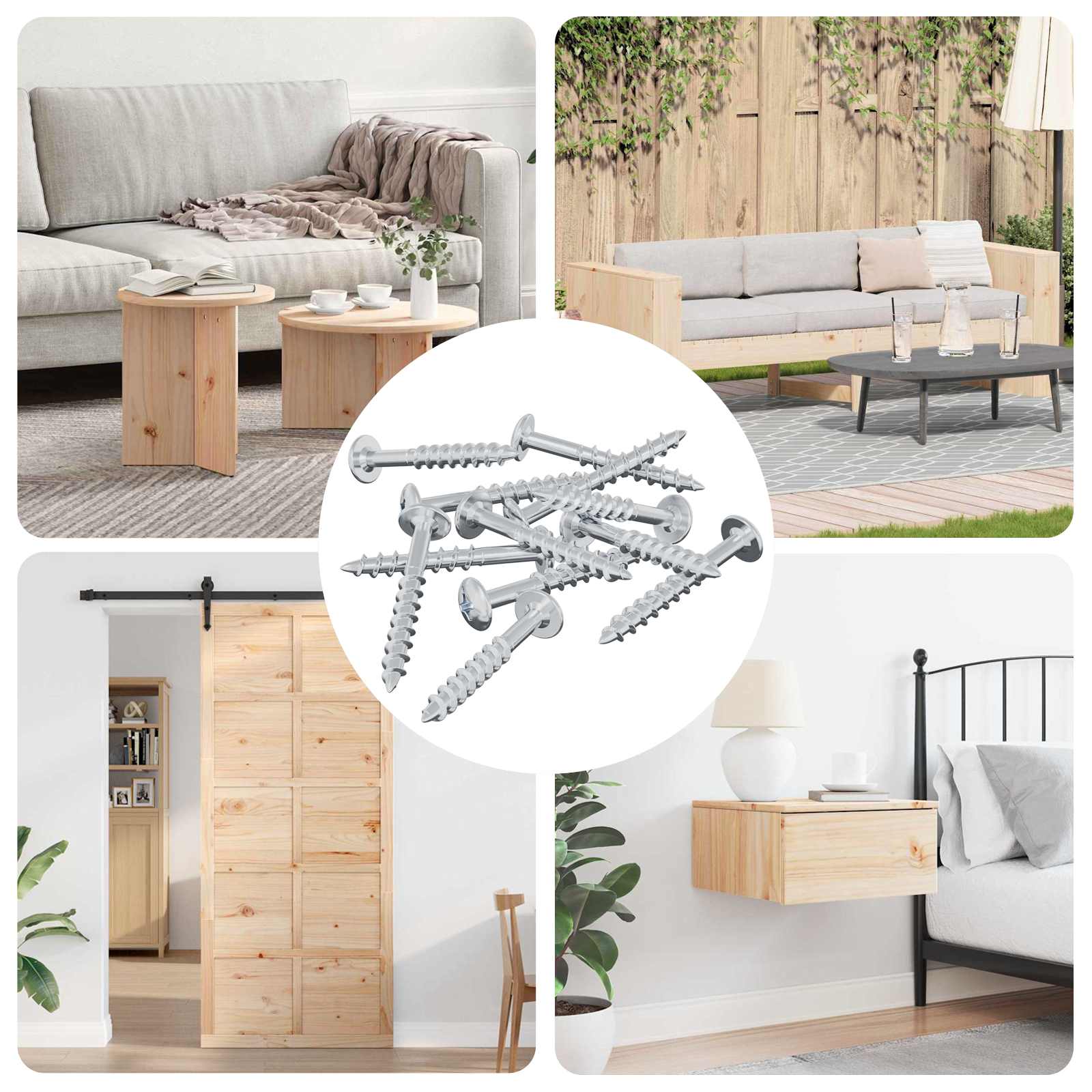 Vite 12 Pcs Argento 9,8 X 35 Mm Ferro