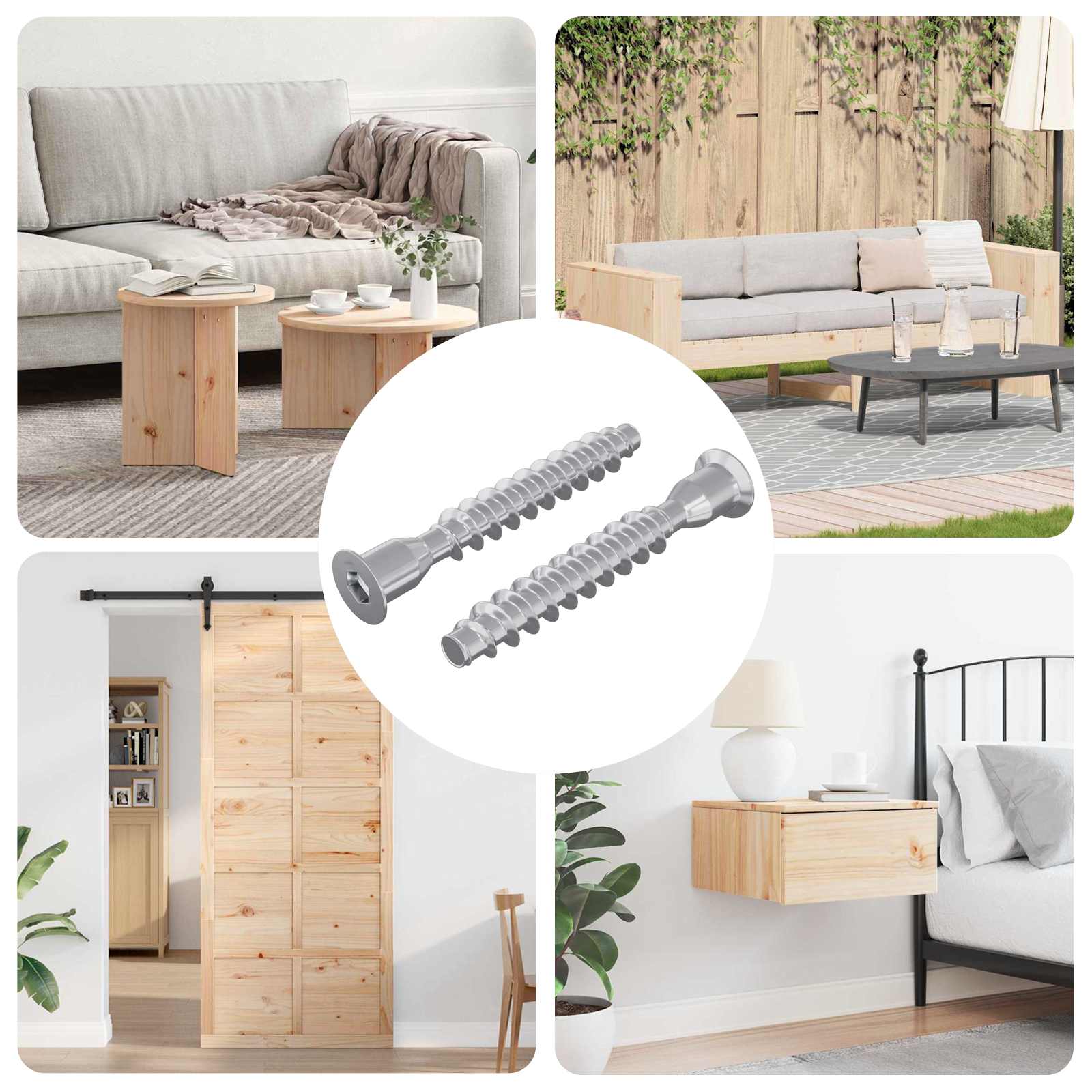 Viti Confermat 2 Pcs Argento Metallo