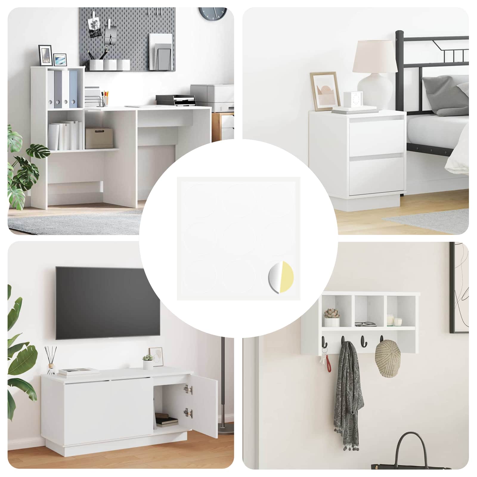 Adesivo 12 Pcs Bianco Ø 20 X 0,5 Mm Carta