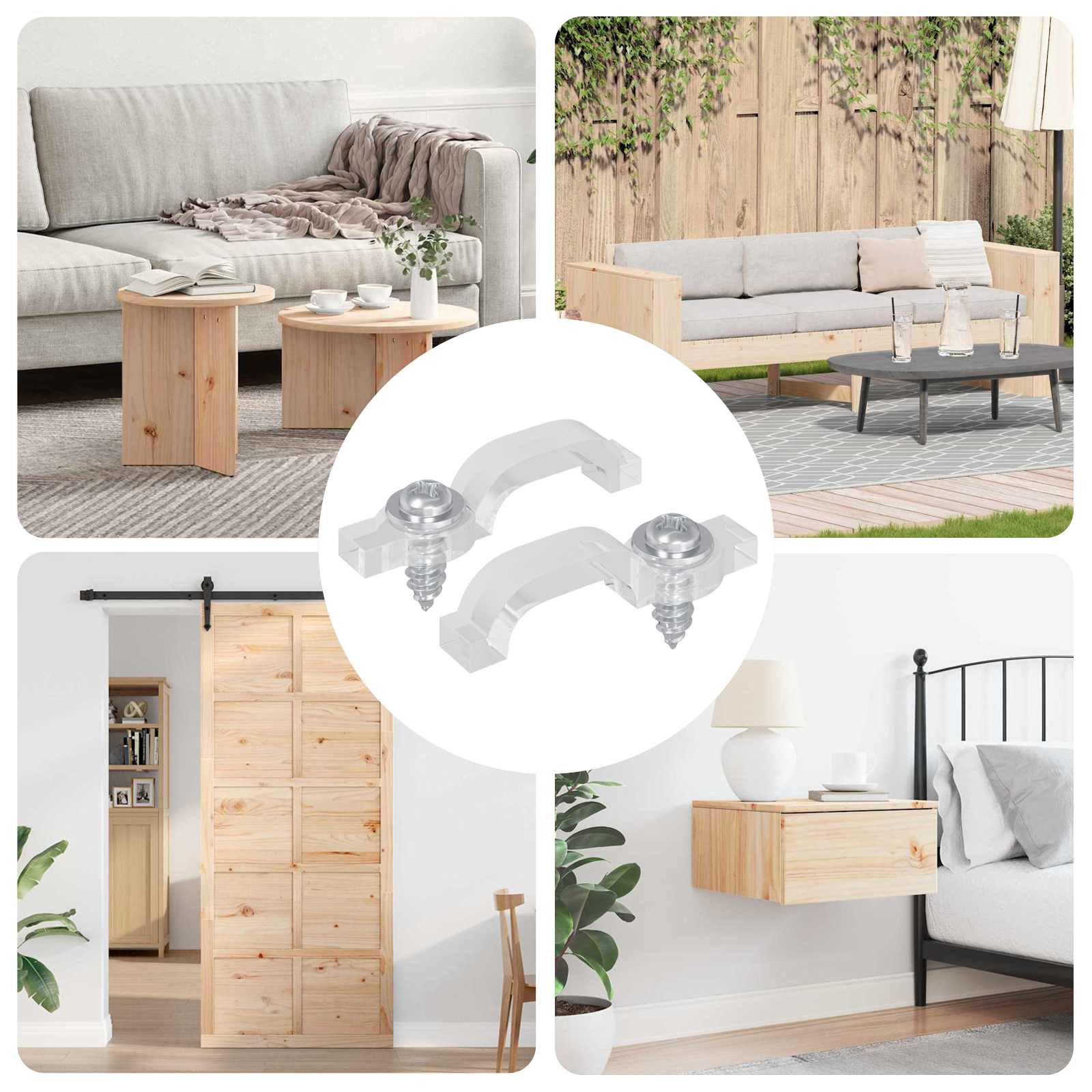 Clip Per Striscia Led 2 Pcs Trasparente 2 X 1 X 0.5 cm