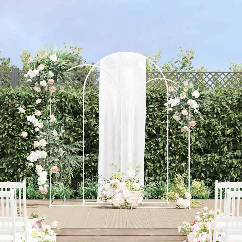 Arco Nuziale 3 Pcs Bianco Acciaio