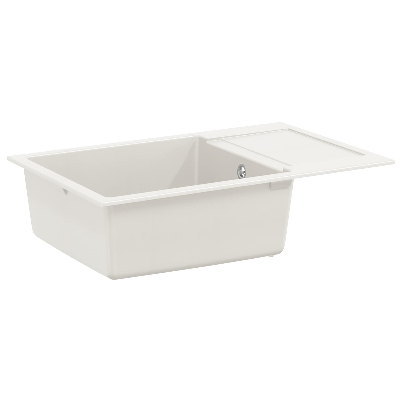 Lavello Bianco 780 X 500 Mm 80% Quarzo E 20% Resina